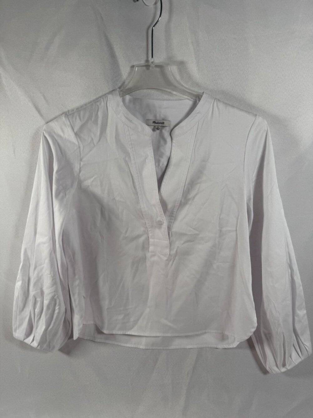 Madewell V-Neck Long-Sleeve Top Coastal Boho Minimalist Medium - Picture 2 of 7